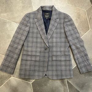 J. Crew Size 8 Wool Blend Plaid Blazer. Like New